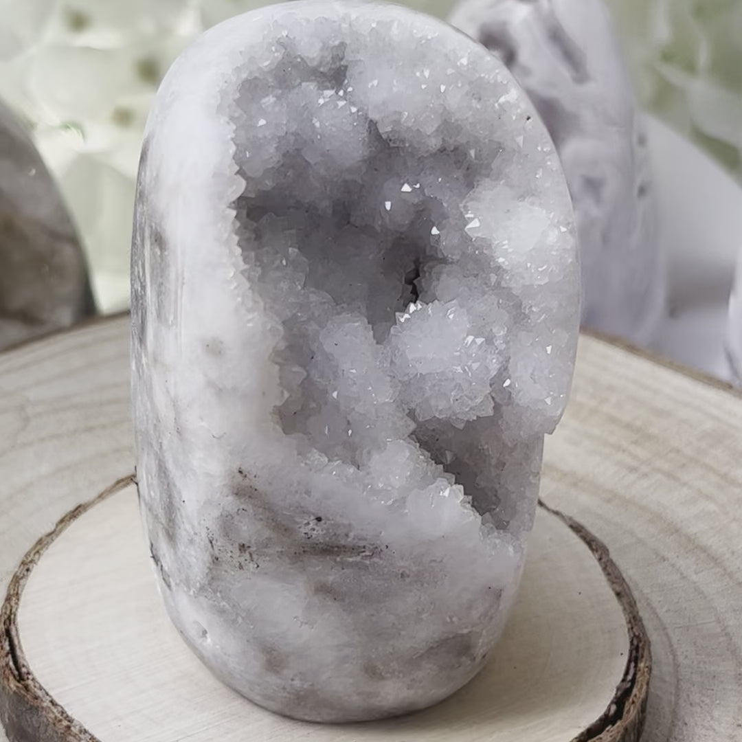 Zebra Agate Druzy Freeform