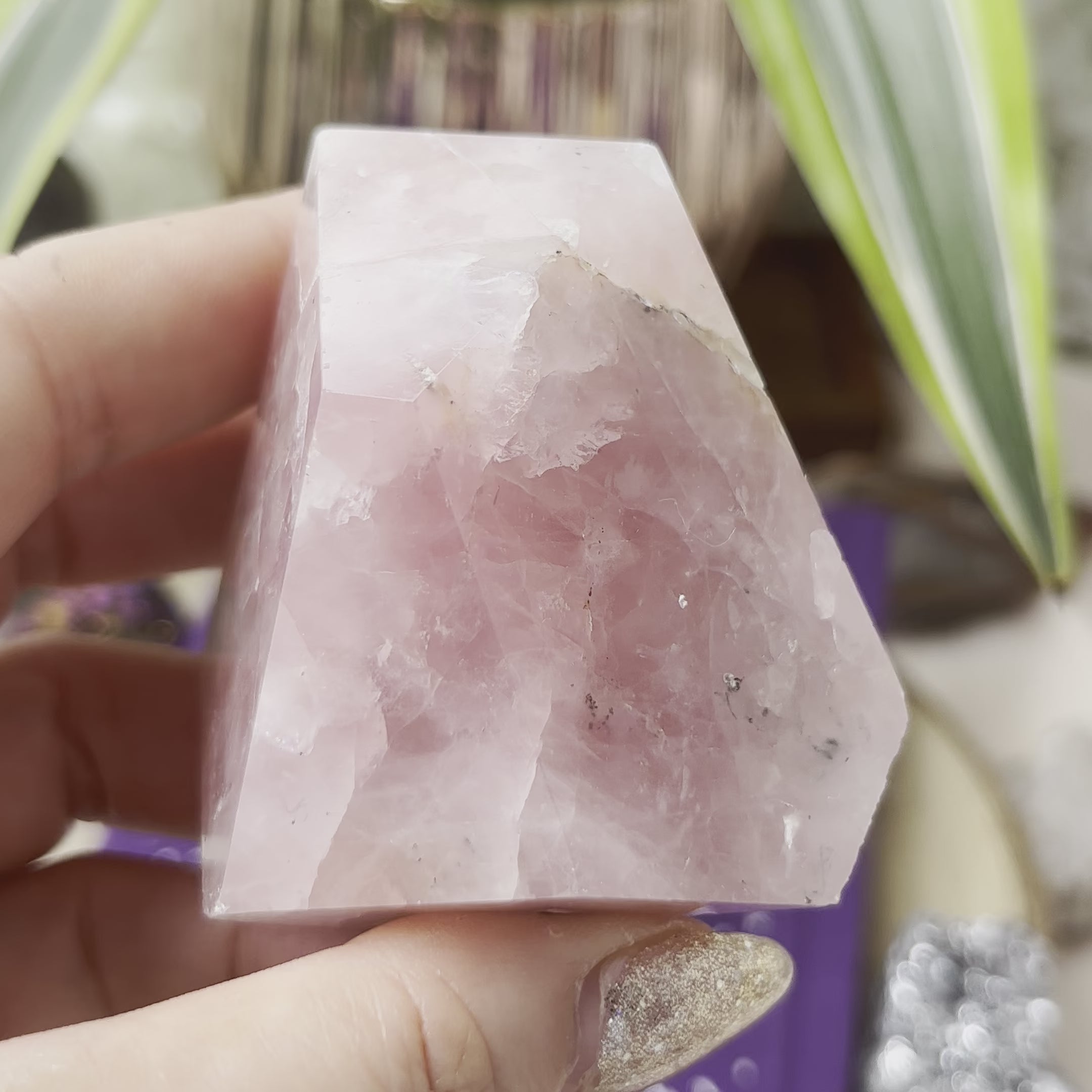 Rose Quartz Faceted Freeform - Universal & Unconditional Love