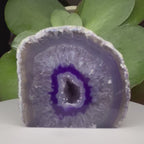 Purple Agate Cut Base Geode - Stability & Courage