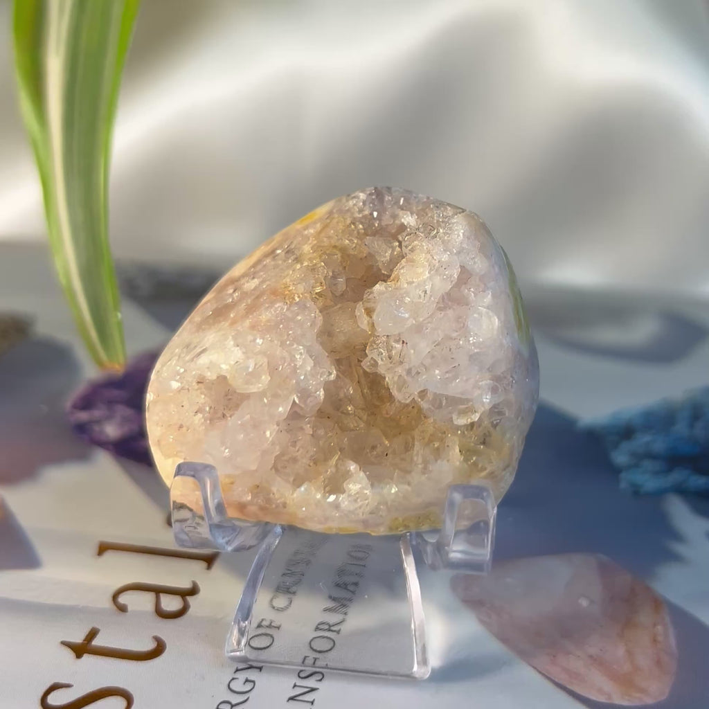 Pink Amethyst Drusy Geode