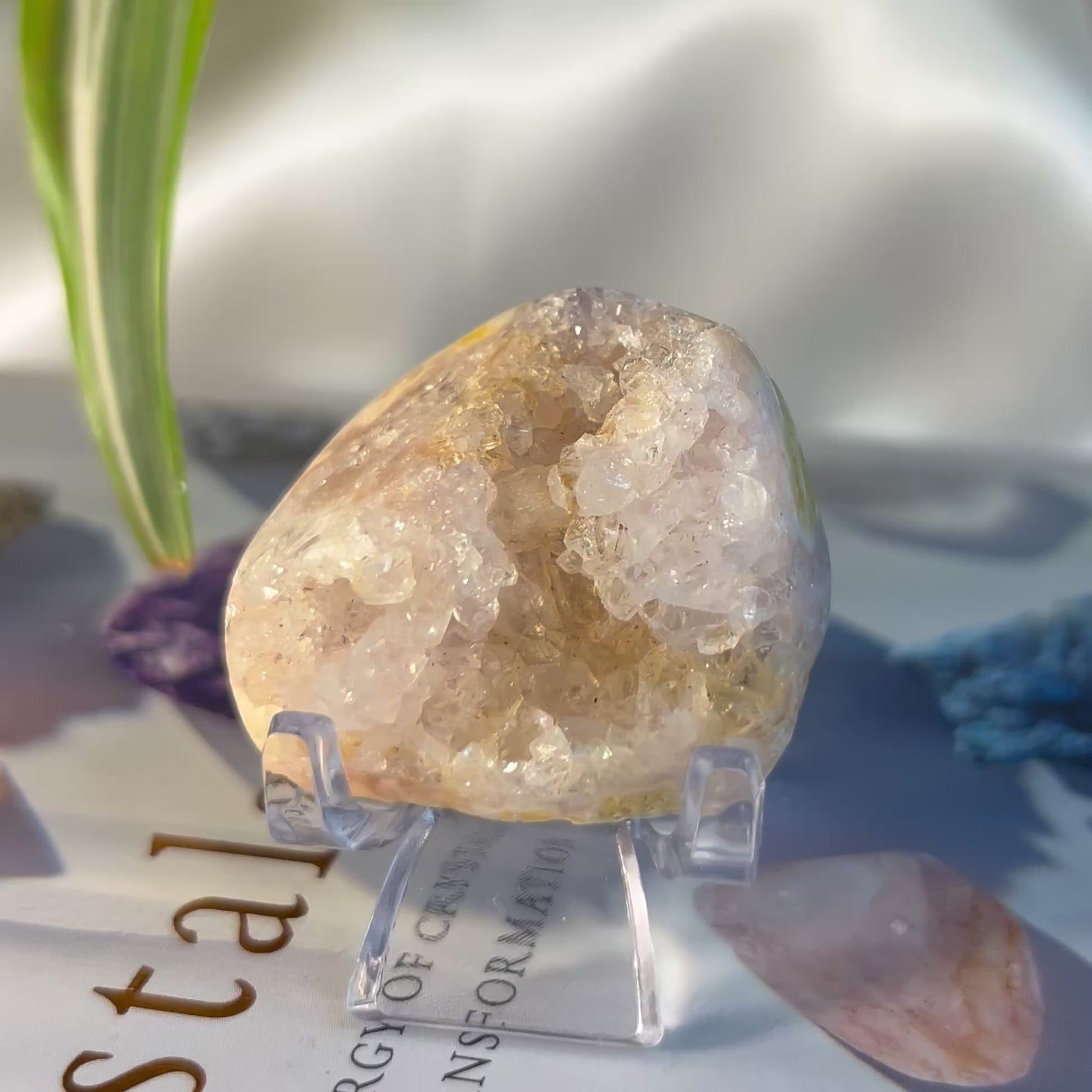 Pink Amethyst Drusy Geode