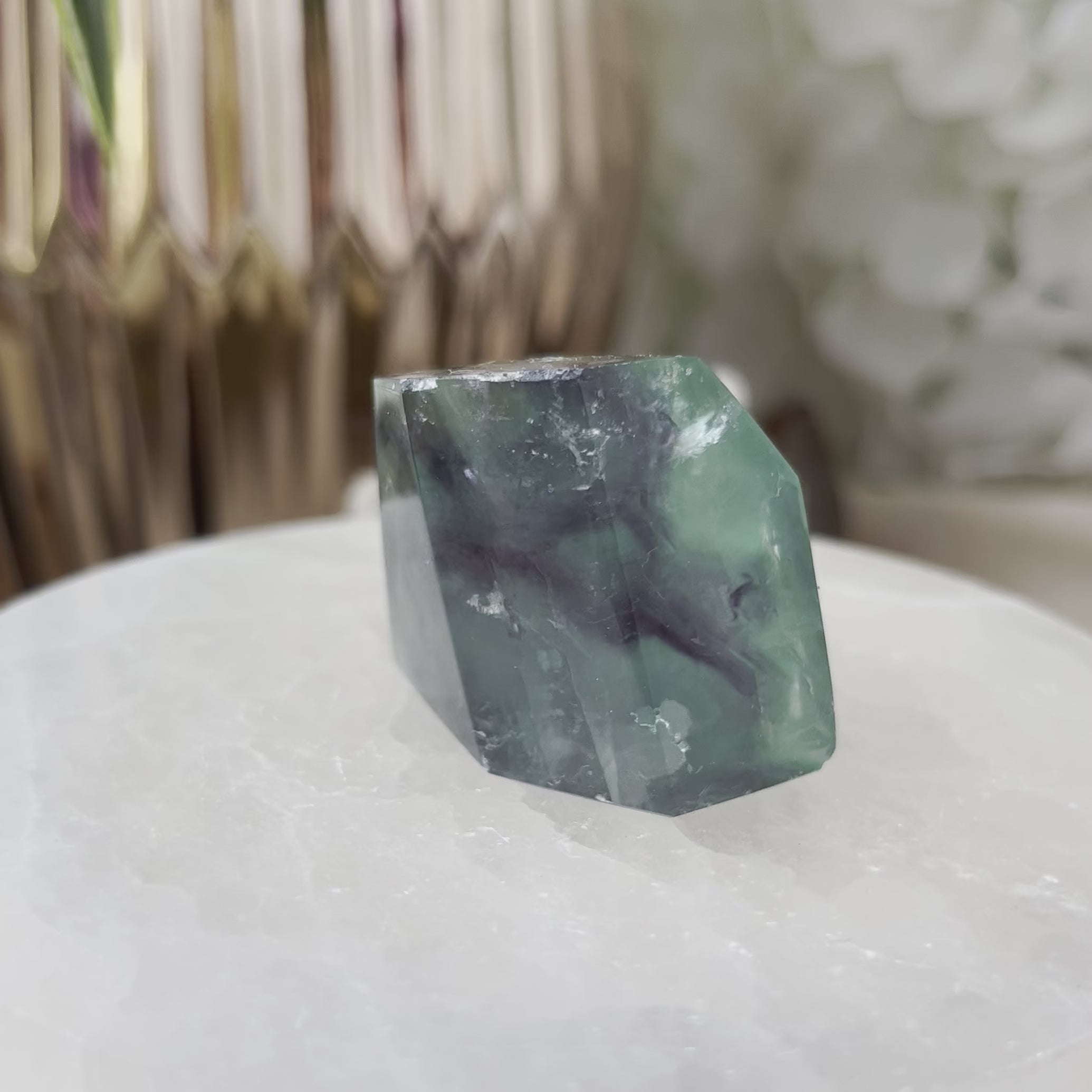 Fluorite Faceted Freeform - Intuition & Protection