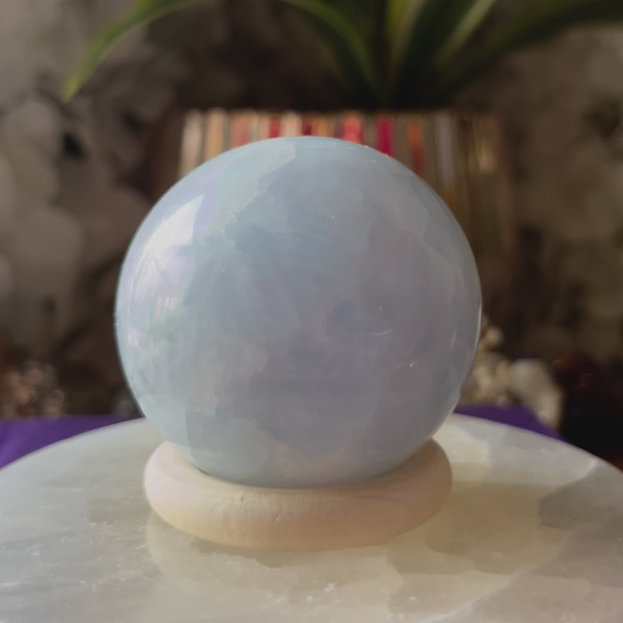 Blue Calcite Sphere
