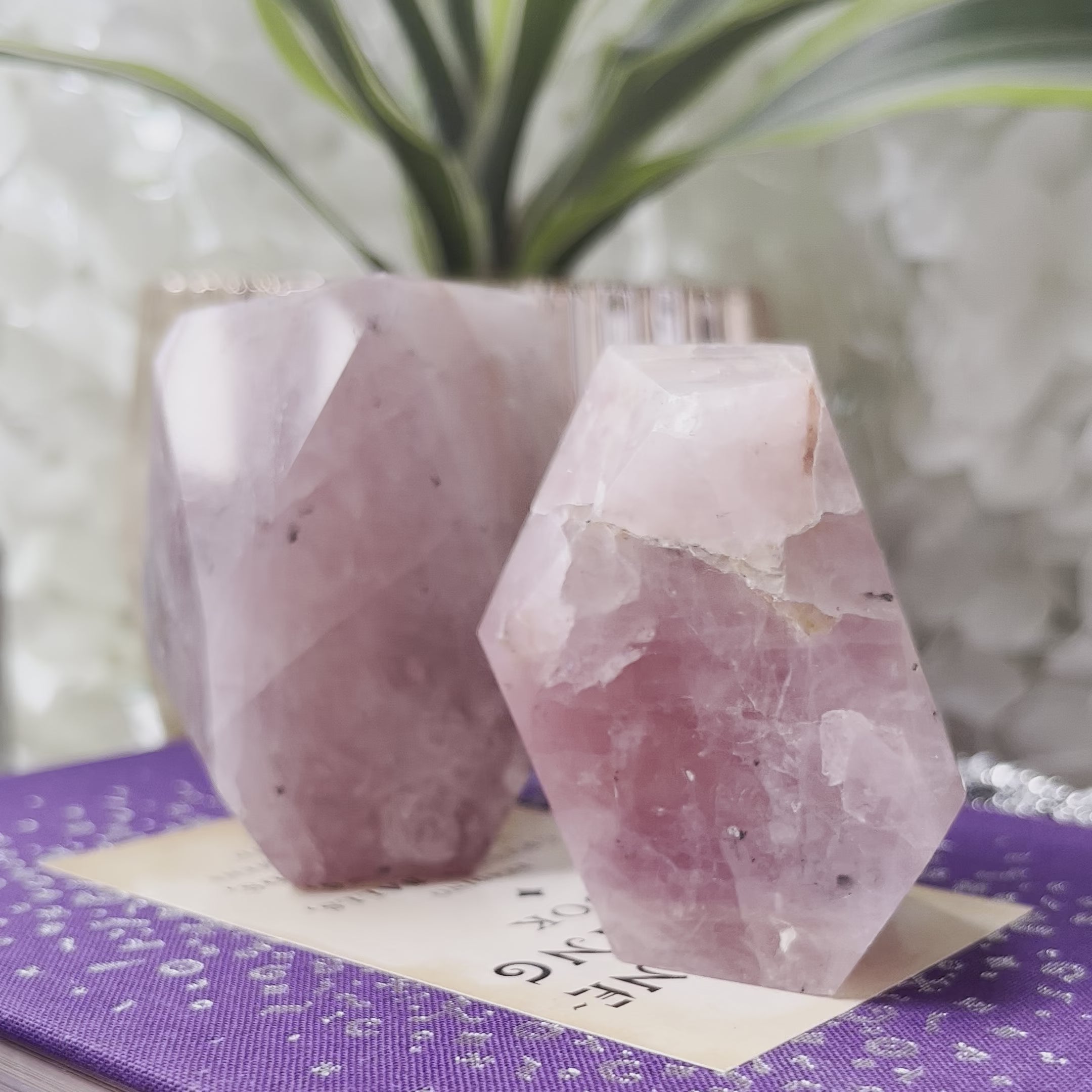 Rose Quartz Faceted Freeform - Universal & Unconditional Love