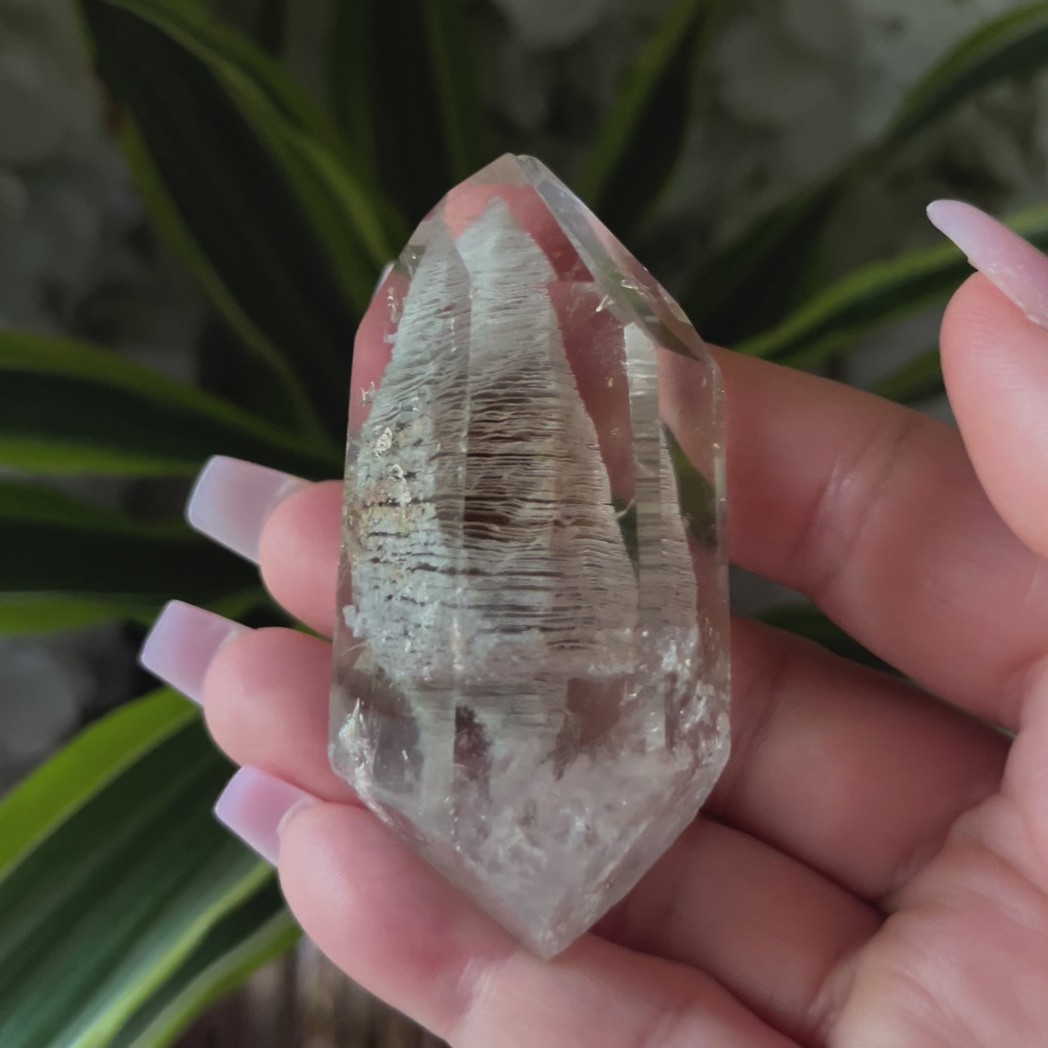 Thousand Layers Garden Quartz Double Terminated Point - Clarity & Meditation