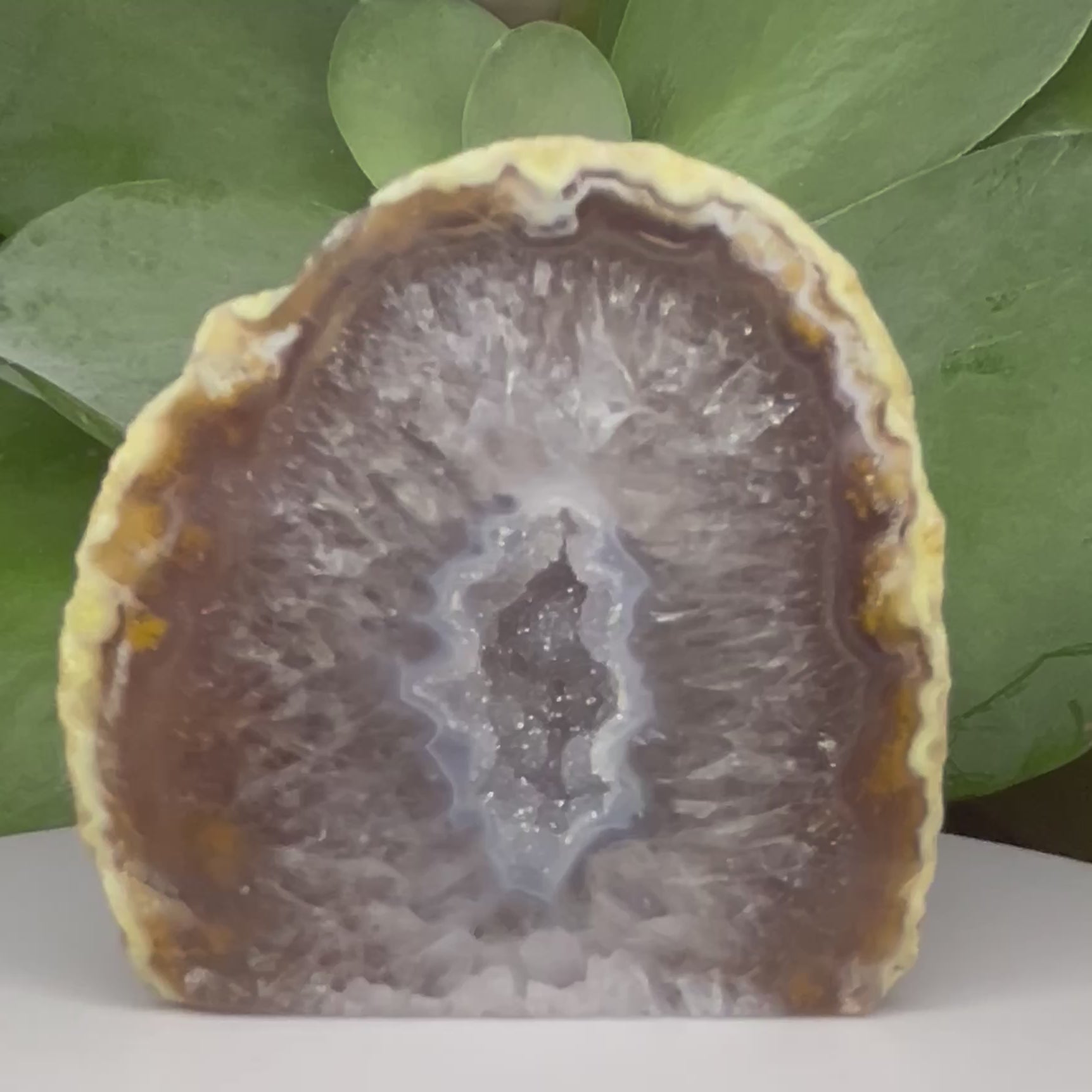 Natural Agate Cut Base Geode - Balance & Harmony