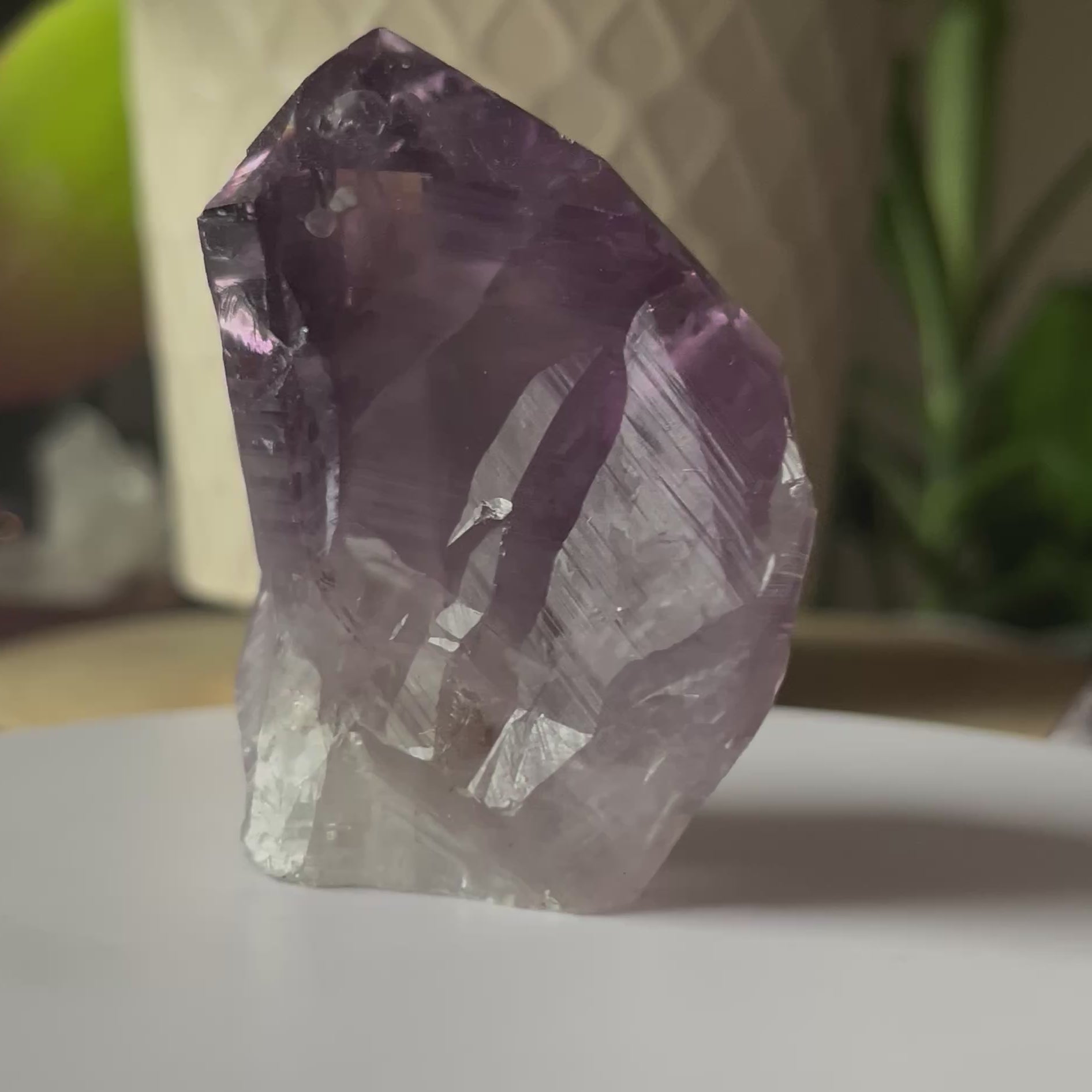 Amethyst Cut Base Point -Spiritual Wisdom & Comfort