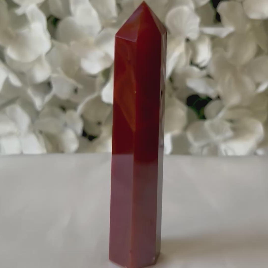 Carnelian Polished Point  - Vitality & Courage