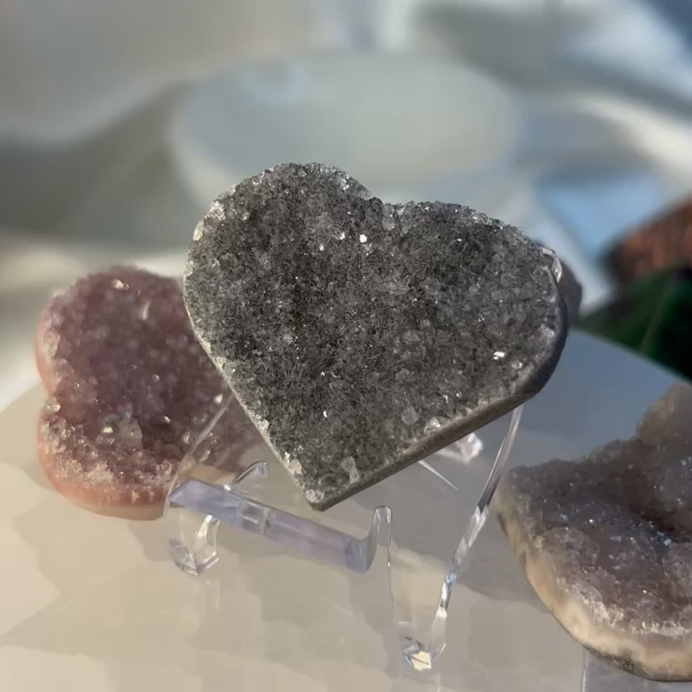 Amethyst Rainbow Pastille Heart - Spirituality & Transmutation