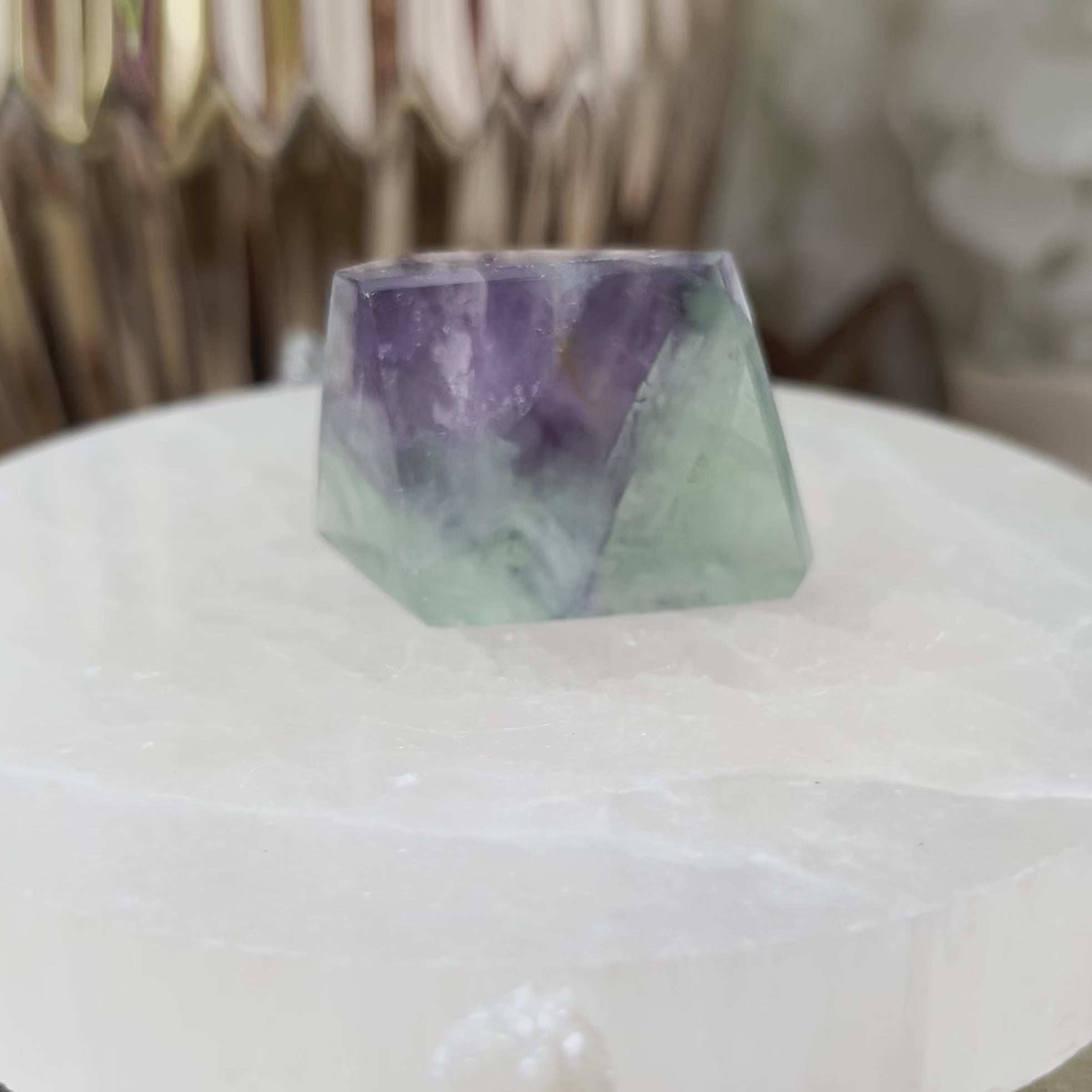 Fluorite Faceted Freeform - Intuition & Protection