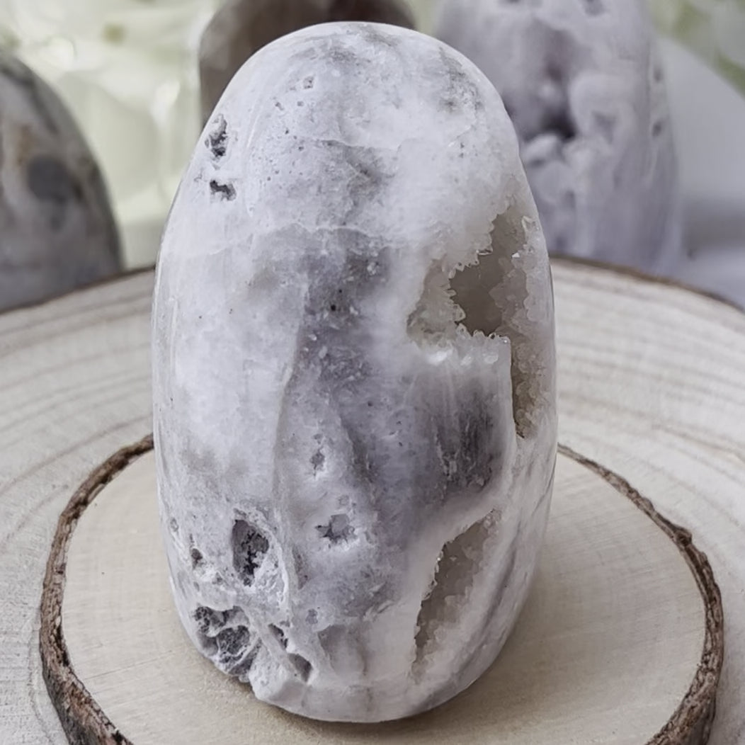 Zebra Agate Druzy Freeform