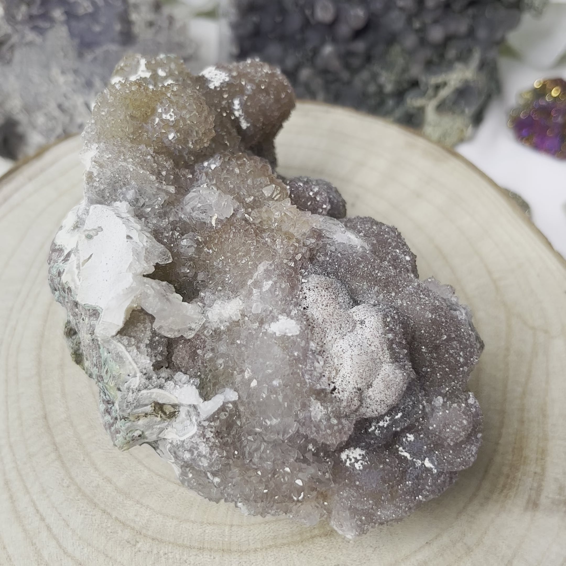 Flower Amethyst Druzy Cluster - Intuition & Spirituality