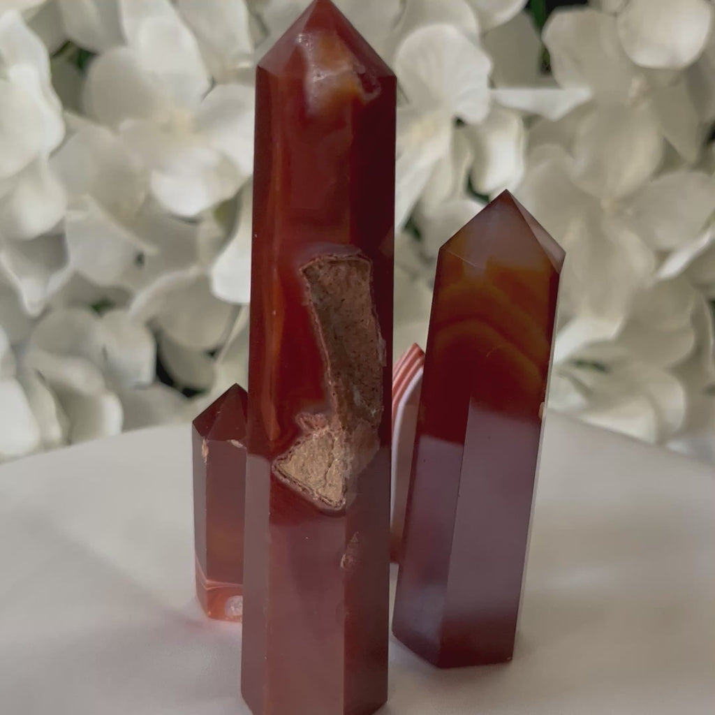 Carnelian Polished Point  - Vitality & Courage