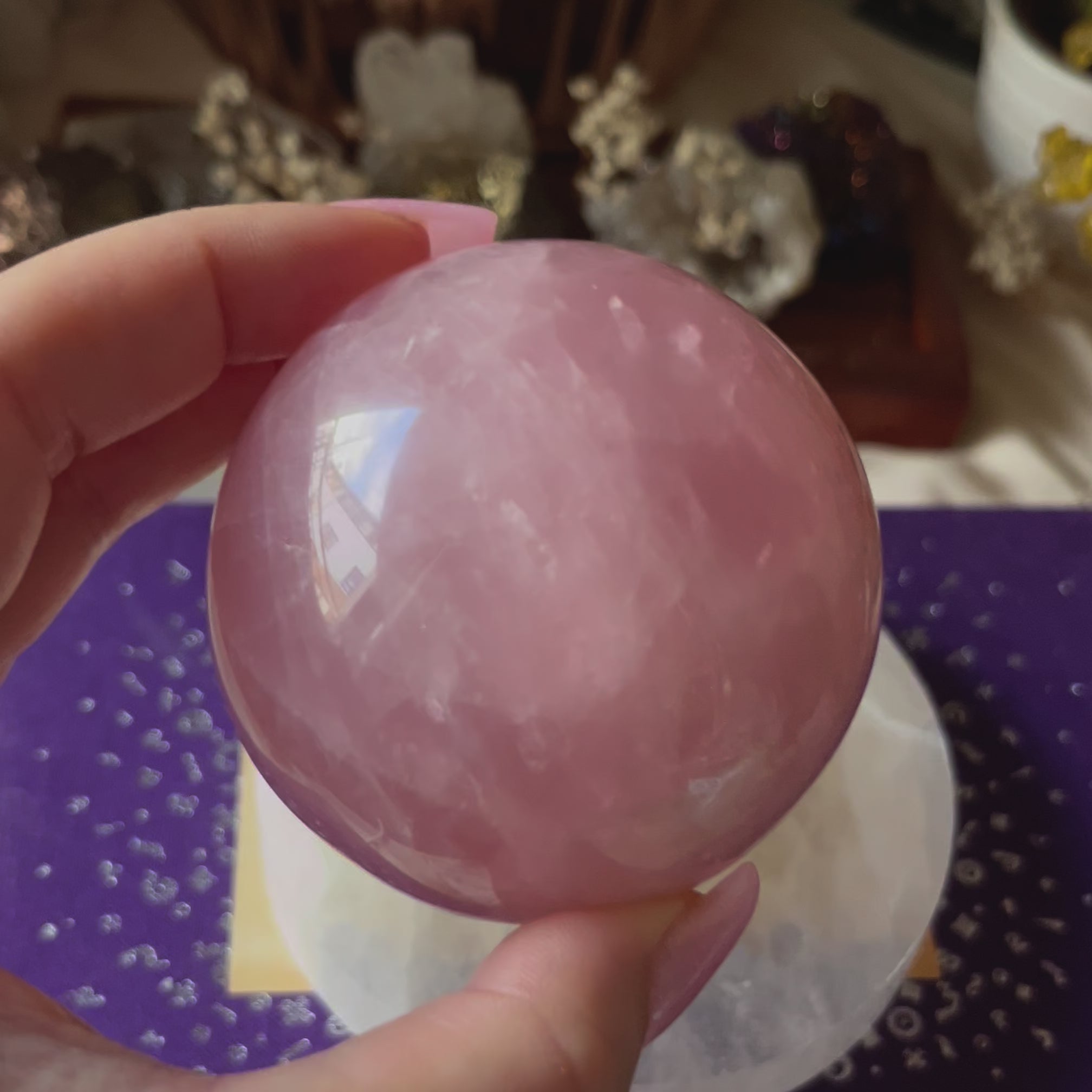 Rose Quartz Sphere - Universal & Unconditional Love