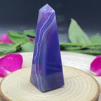 Purple Agate Obelisk - Stability & Courage