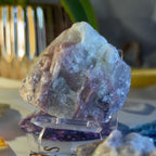 Rough Pink Tourmaline w/ Lepidolite Chunk - Emotional Healing & Self-Esteem