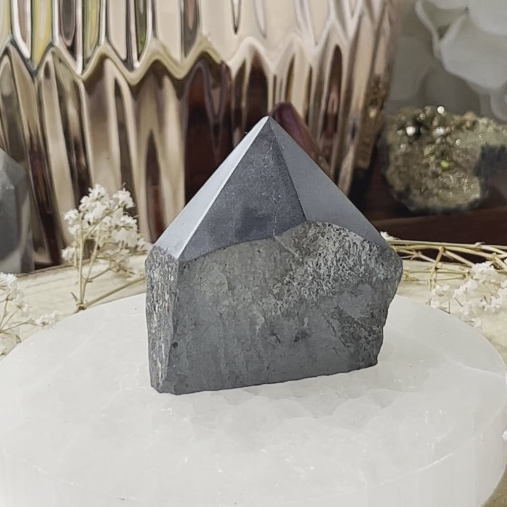 Hematite Cut Base Generator Point - Protection & Connection