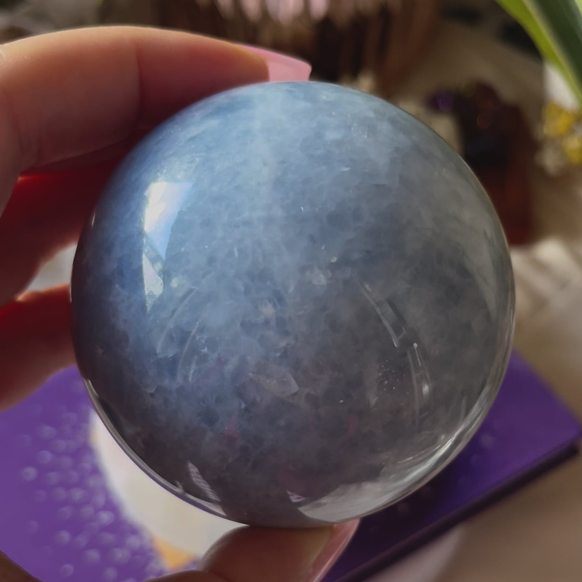 Blue Calcite Sphere