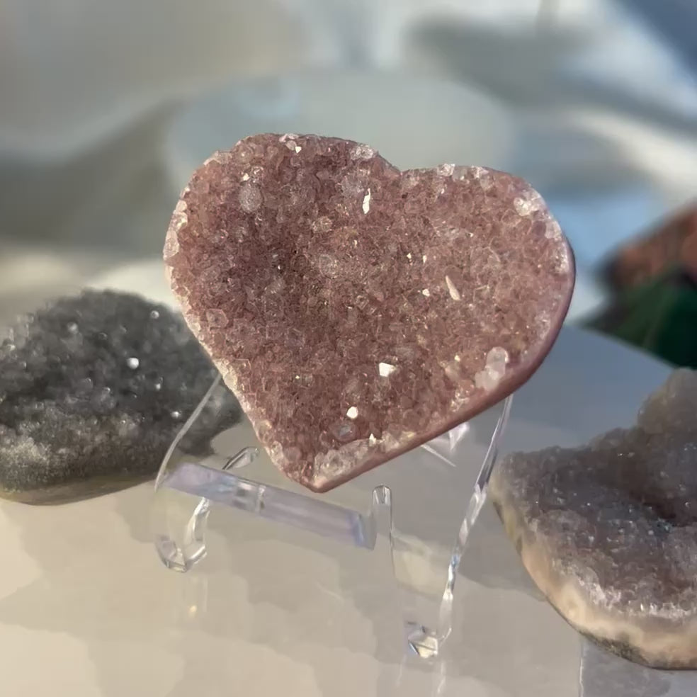 Amethyst Rainbow Pastille Heart - Spirituality & Transmutation