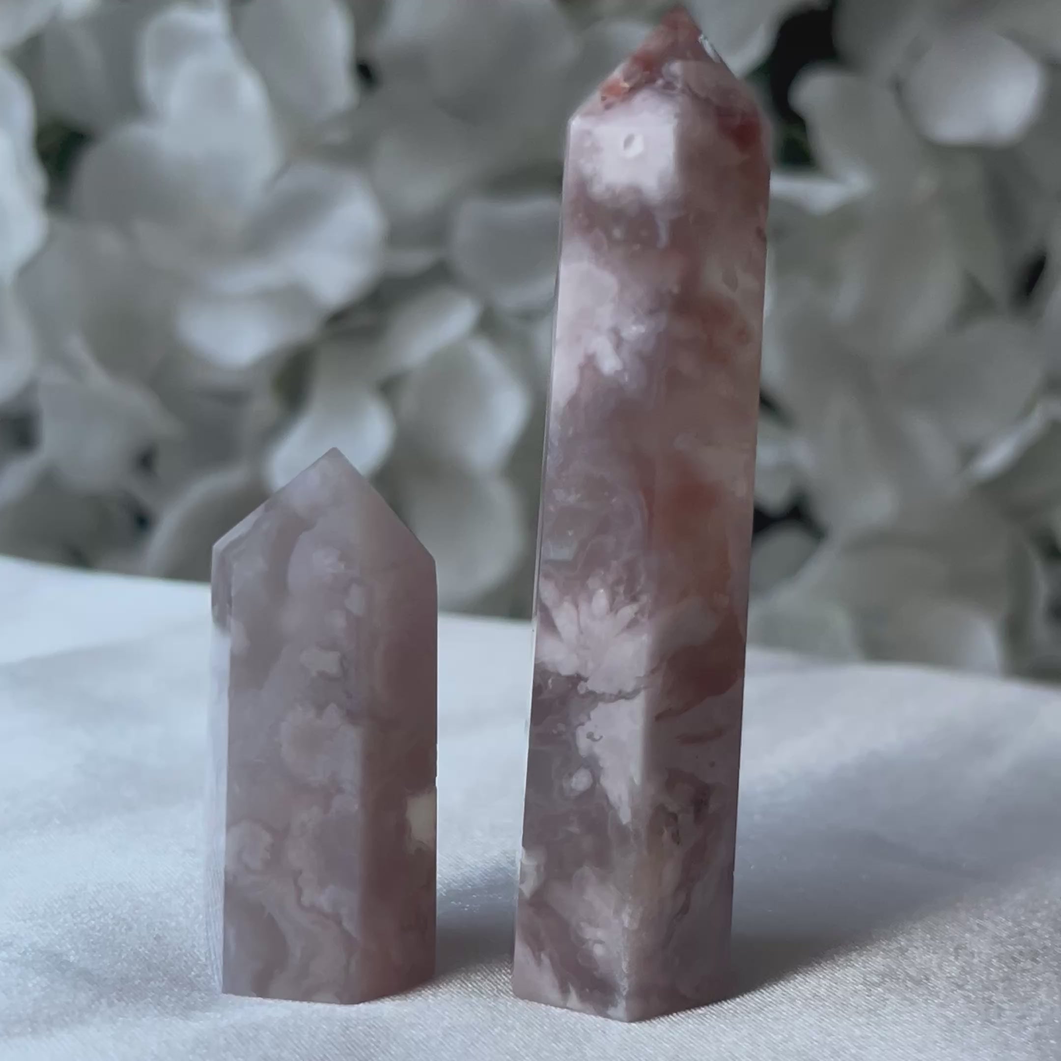 Flower Agate Polished Point