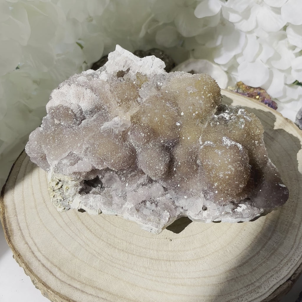 Flower Amethyst Druzy Cluster - Intuition & Spirituality