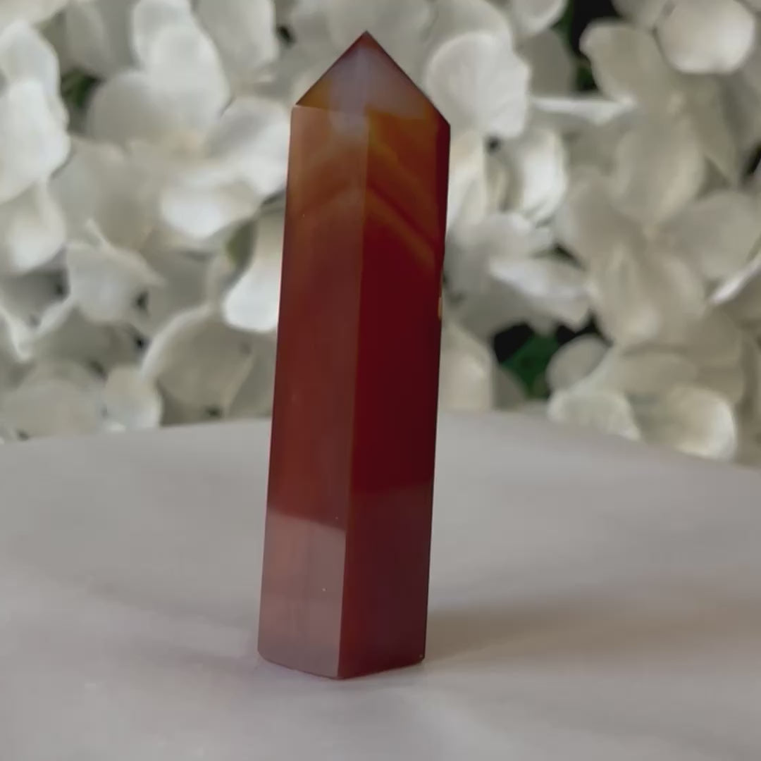 Carnelian Polished Point  - Vitality & Courage