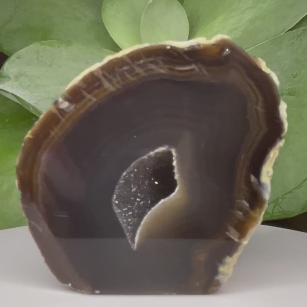 Natural Agate Cut Base Geode - Balance & Harmony