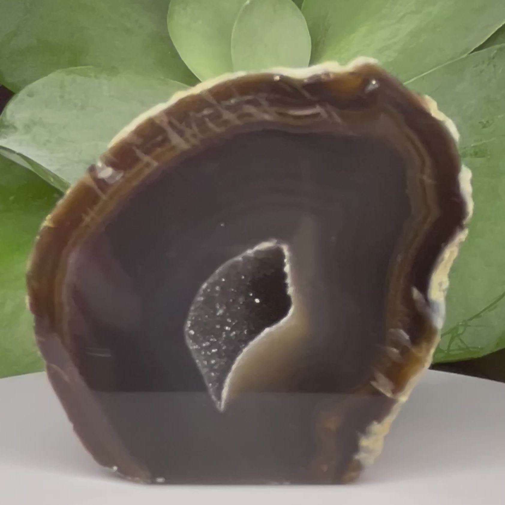 Natural Agate Cut Base Geode - Balance & Harmony