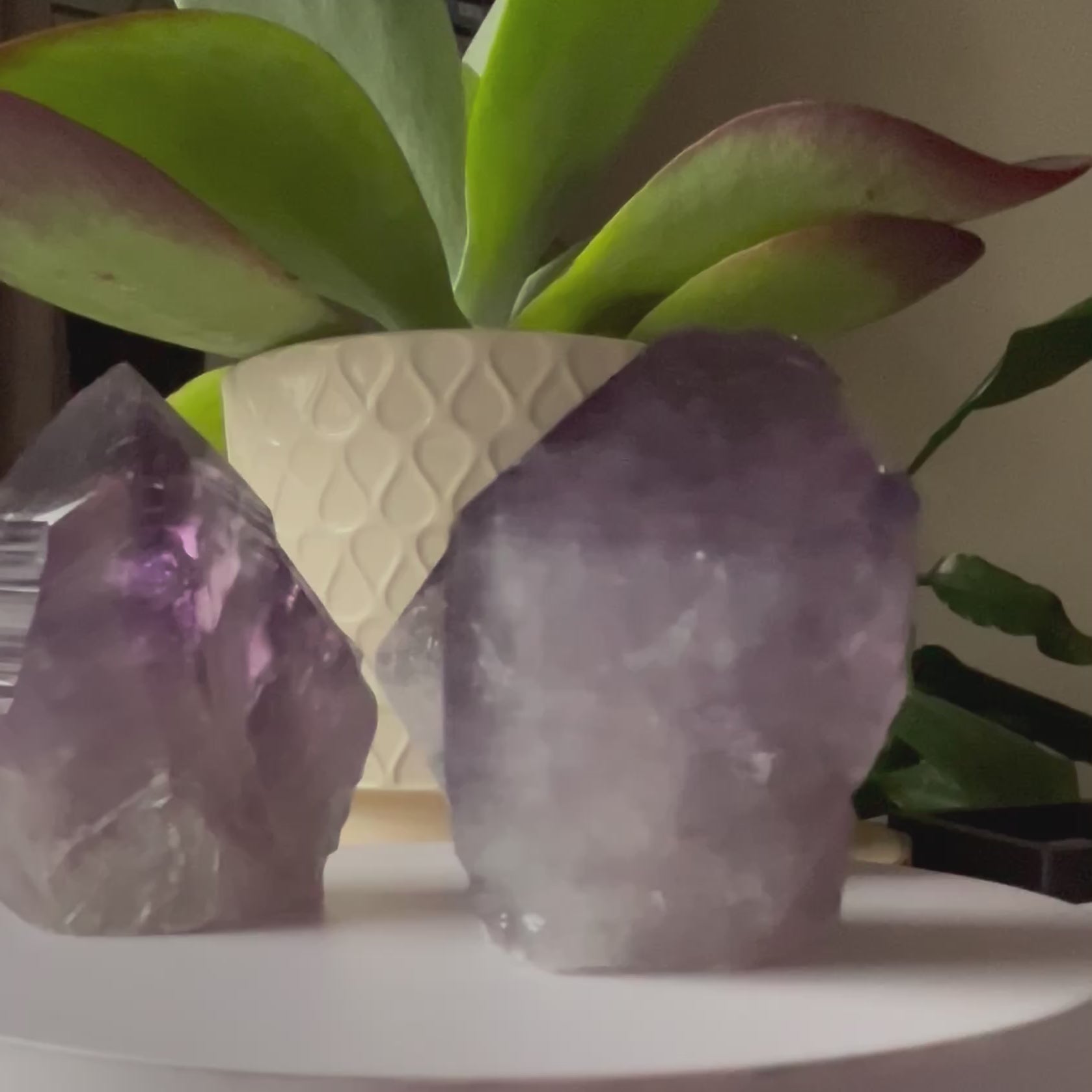 Amethyst Cut Base Point -Spiritual Wisdom & Comfort