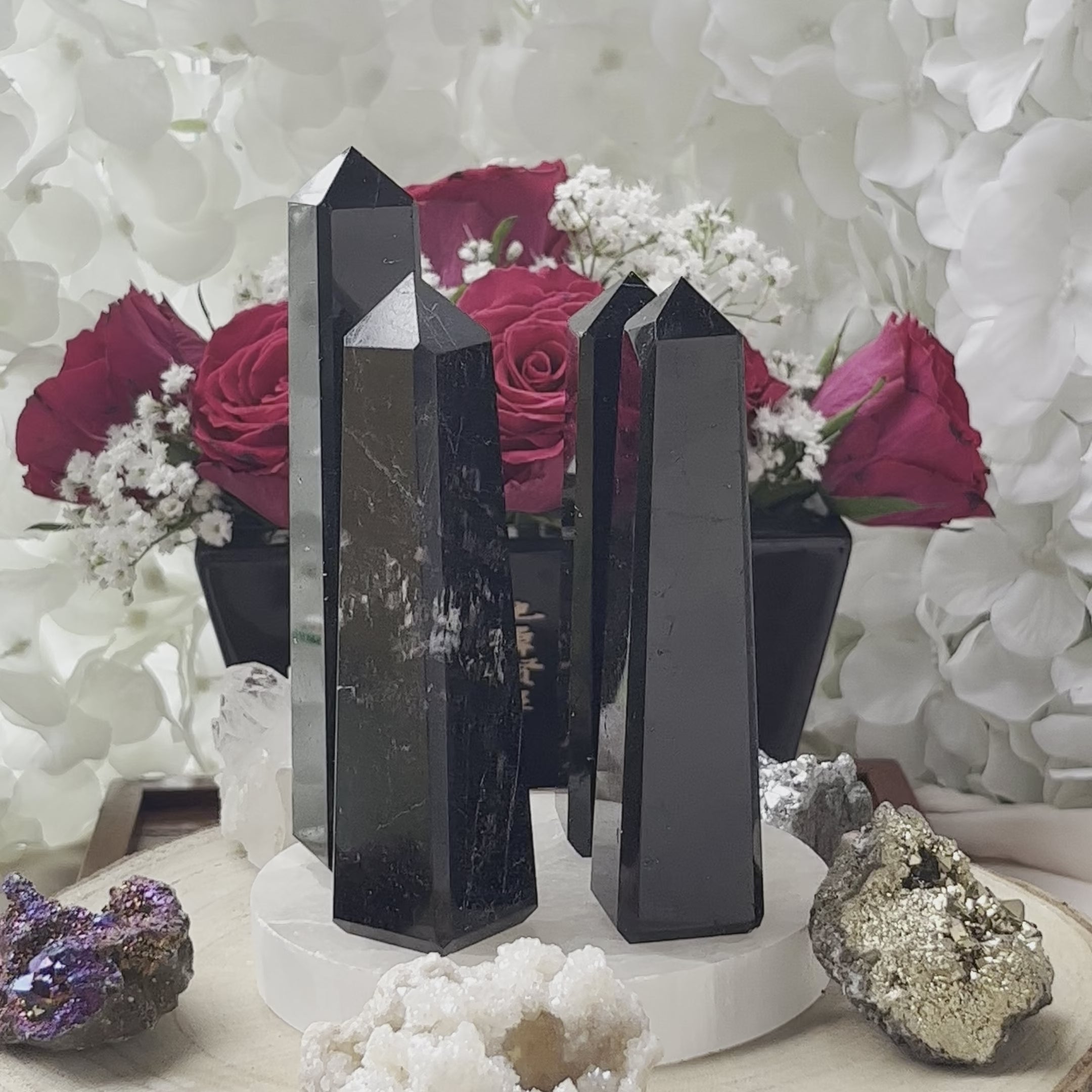 Black Tourmaline Obelisk - Energetic Protection
