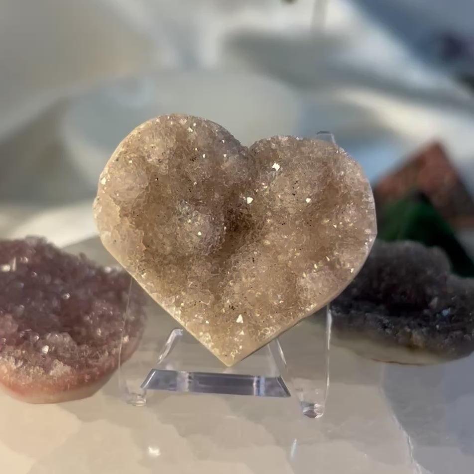 Amethyst Rainbow Pastille Heart - Spirituality & Transmutation
