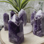 Chevron (Dream/Banded) Amethyst Tower - Spiritual Wisdom & Comfort