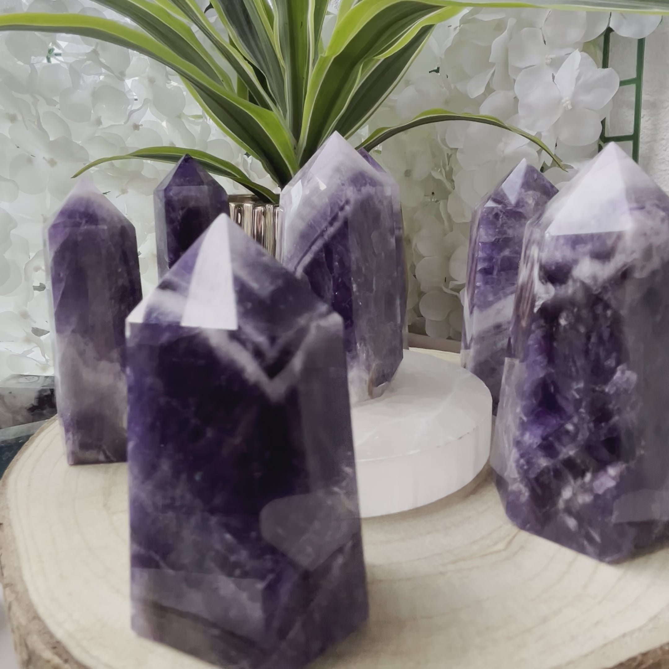 Chevron (Dream/Banded) Amethyst Tower - Spiritual Wisdom & Comfort