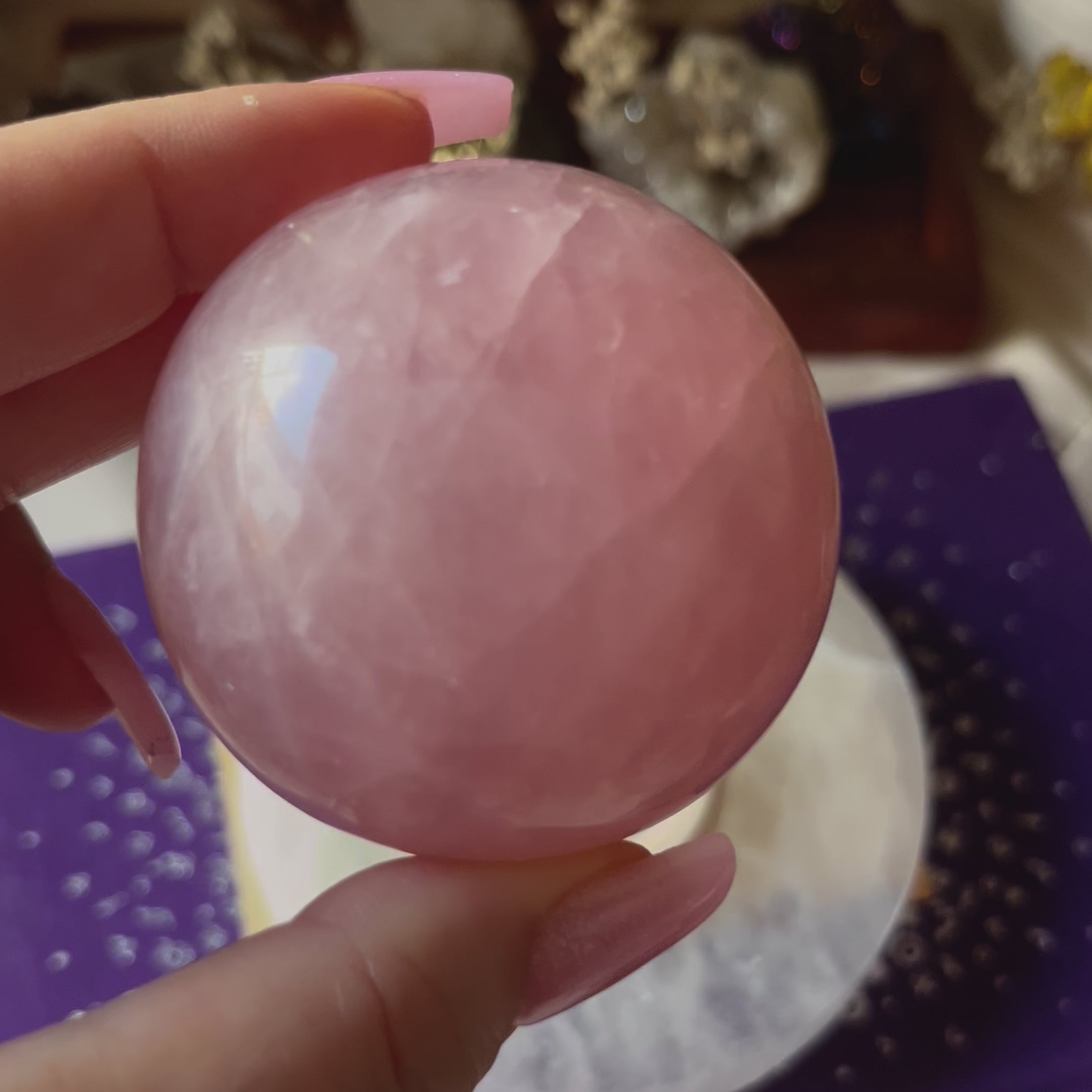 Rose Quartz Sphere - Universal & Unconditional Love