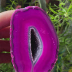 Pink Agate Cut Base Geode - Emotional Balance & Love