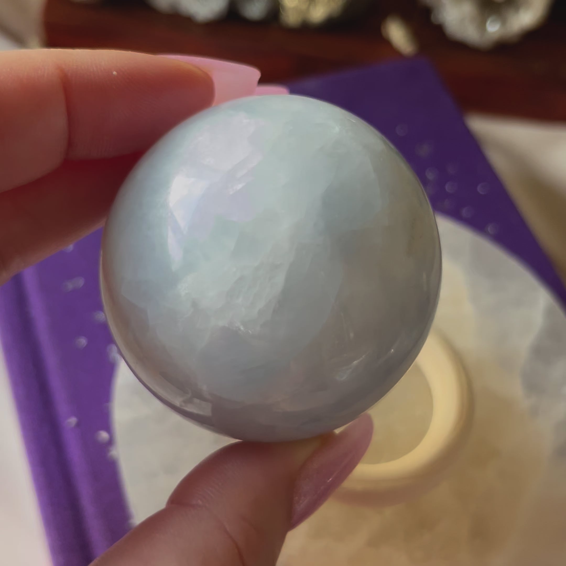 Blue Calcite Sphere