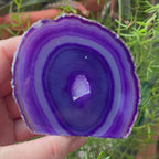 Purple Agate Cut Base Geode - Stability & Courage