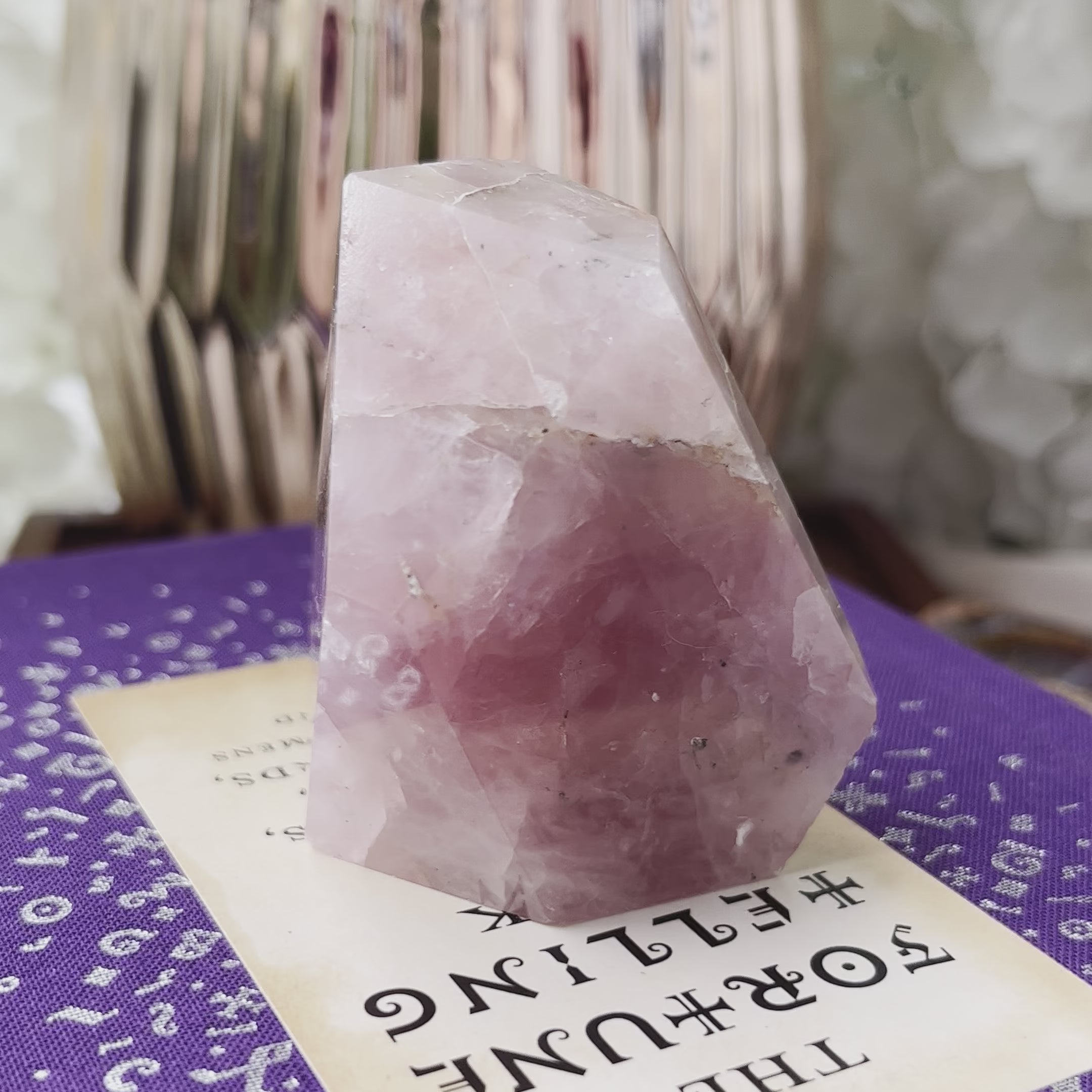 Rose Quartz Faceted Freeform - Universal & Unconditional Love