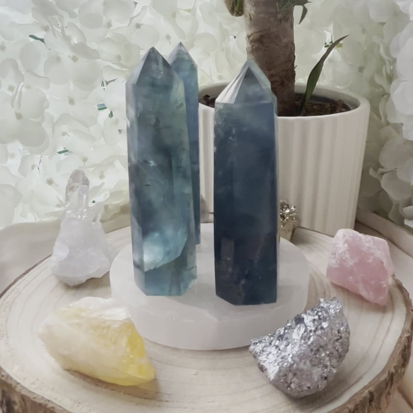 Blue Fluorite Point