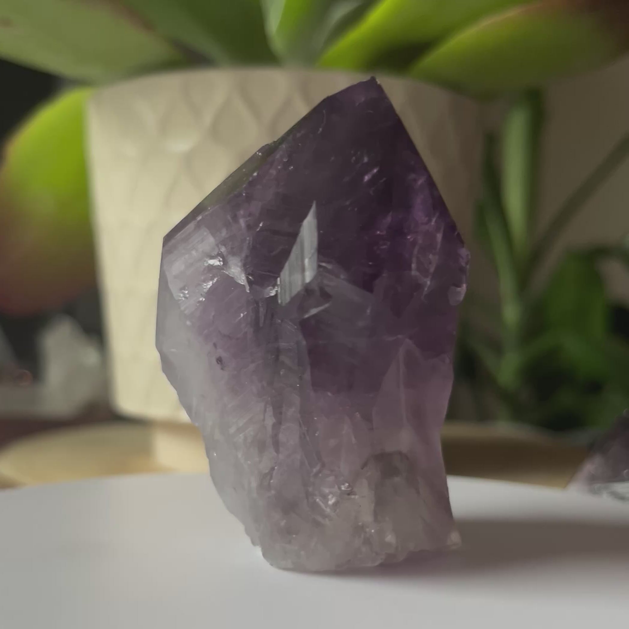 Amethyst Cut Base Point -Spiritual Wisdom & Comfort
