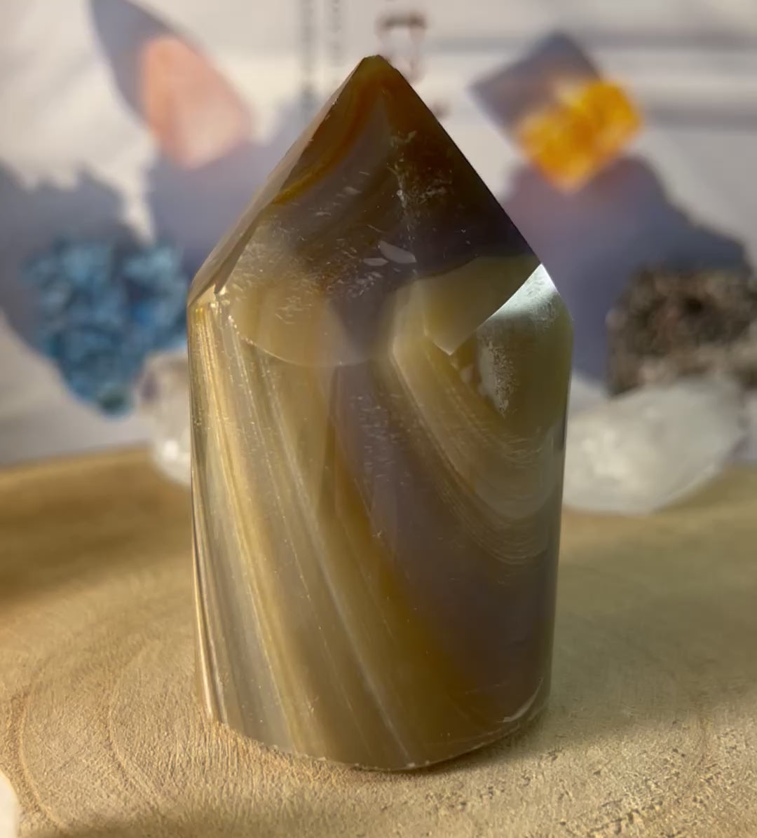 Natural Agate Polished Point - Balance & Harmony