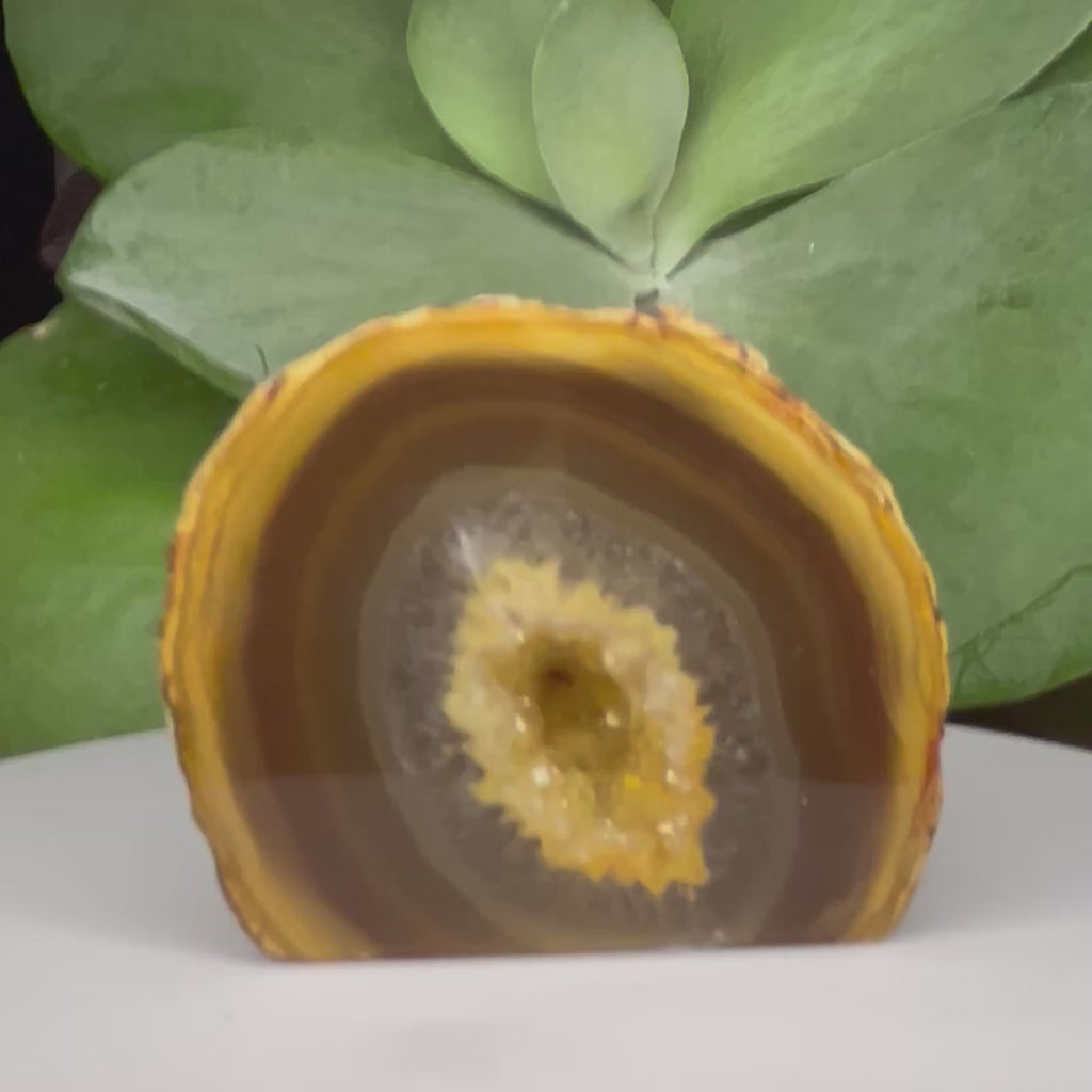 Natural Agate Cut Base Geode - Balance & Harmony