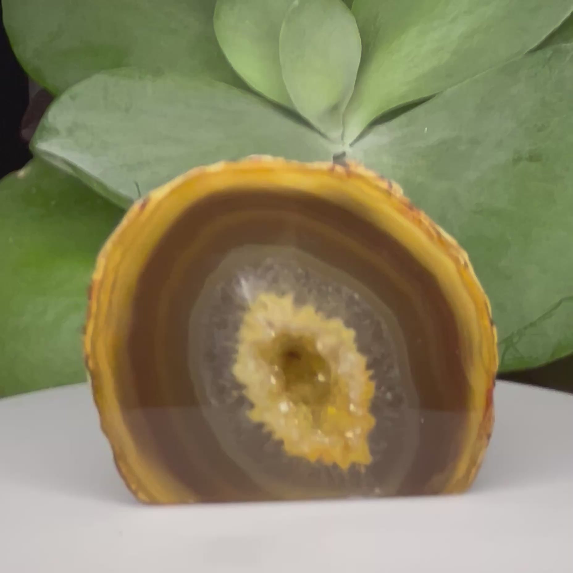 Natural Agate Cut Base Geode - Balance & Harmony