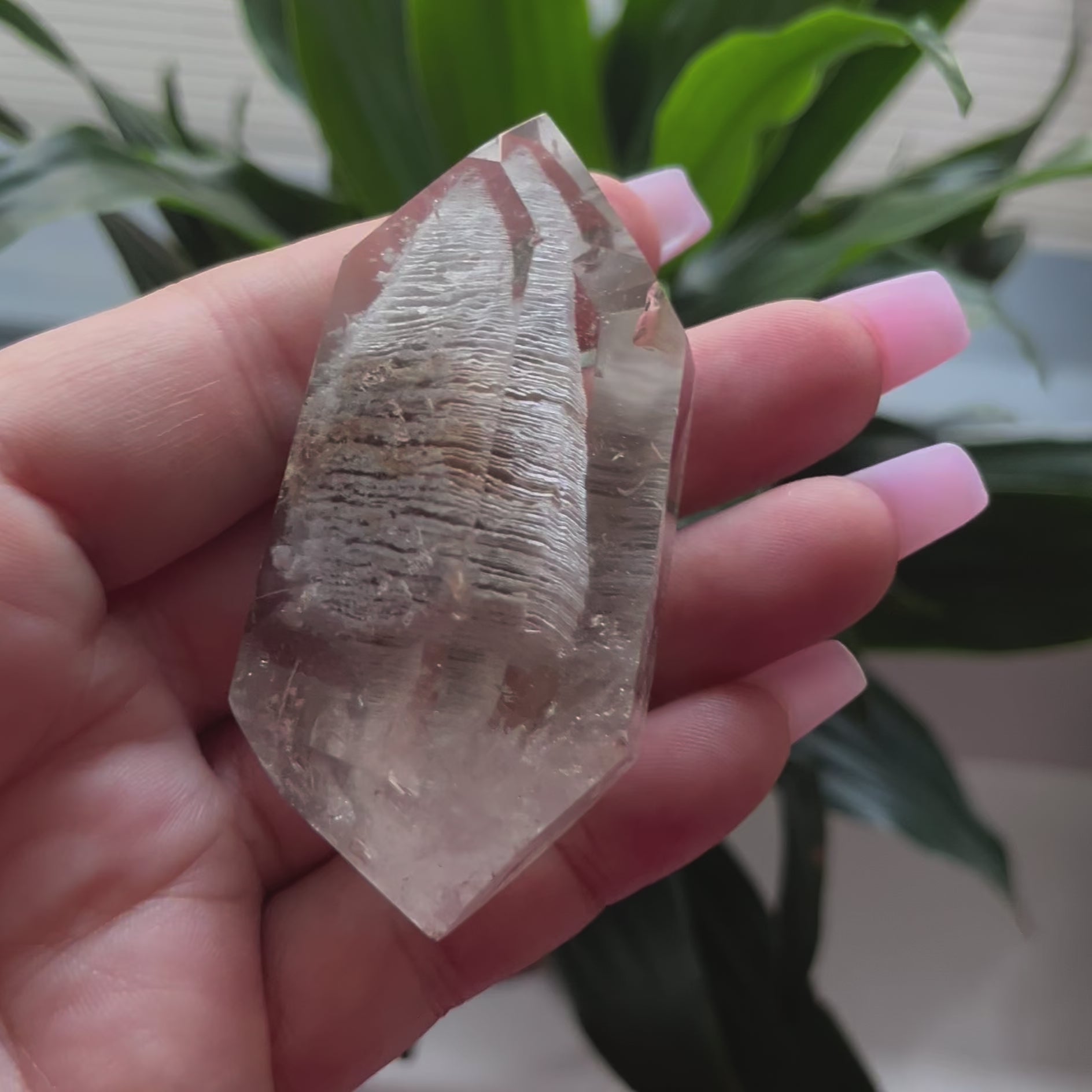 Thousand Layers Garden Quartz Double Terminated Point - Clarity & Meditation