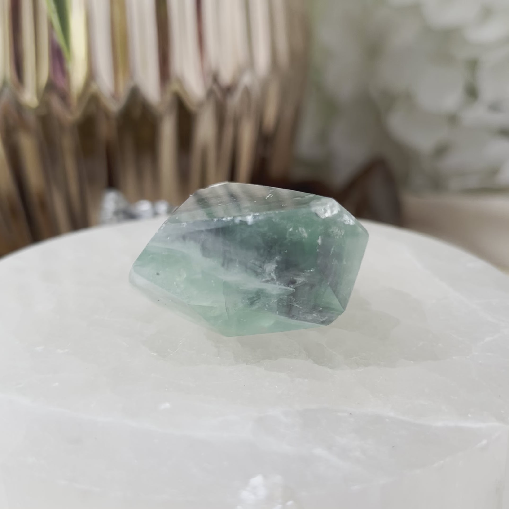 Fluorite Faceted Freeform - Intuition & Protection
