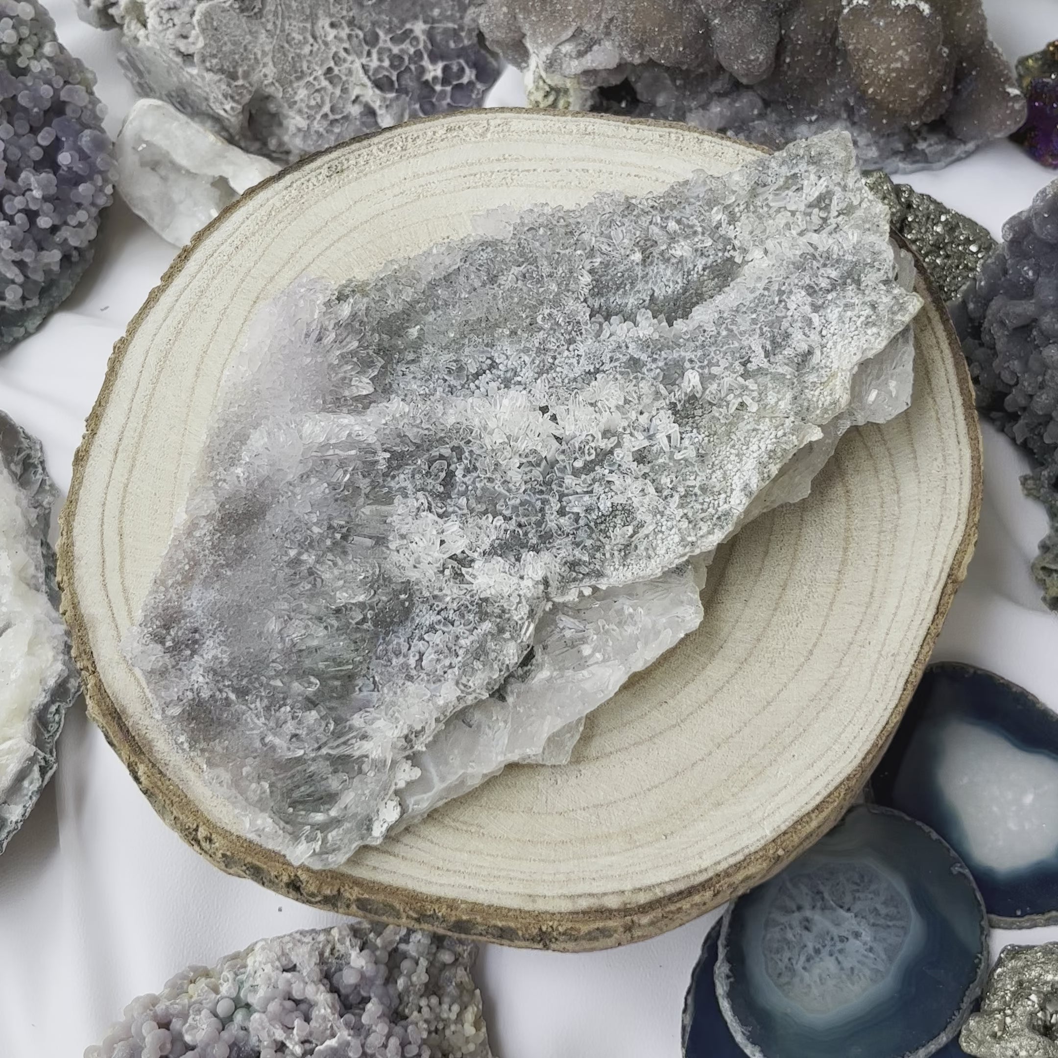 Flower Amethyst Druzy Cluster - Intuition & Spirituality