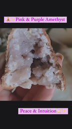 Pink Amethyst Clusters - Emotional Healing & Wisdom