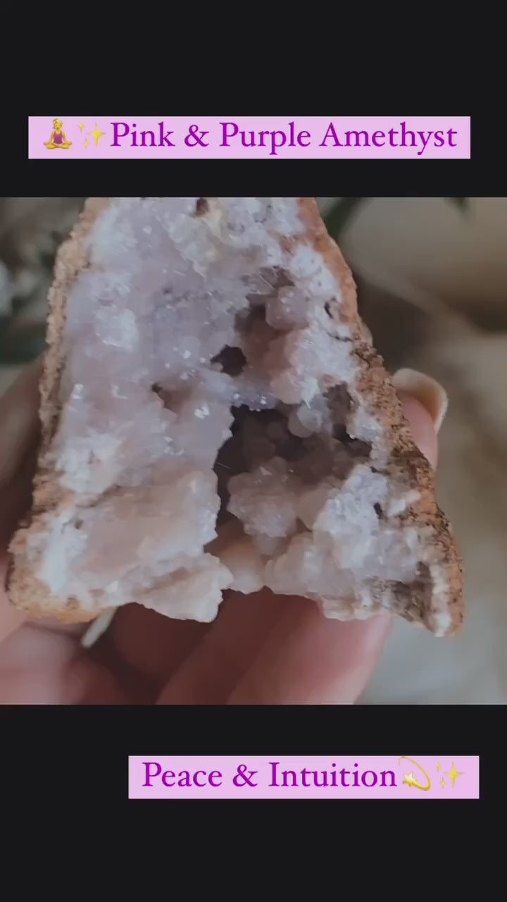 Pink Amethyst Clusters - Emotional Healing & Wisdom