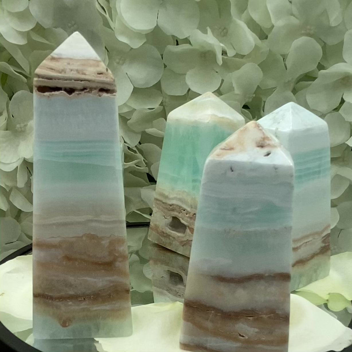 Caribbean Calcite Obelisk - Spiritual Growth & Self-Confidence