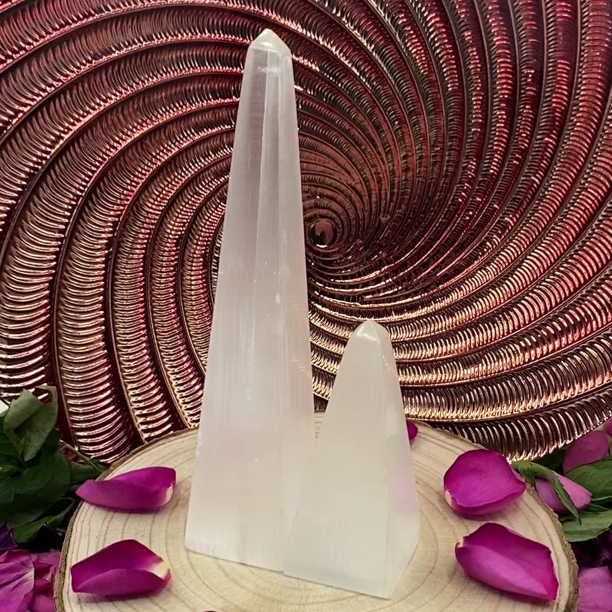 Selenite Obelisk - Cleansing & Purification